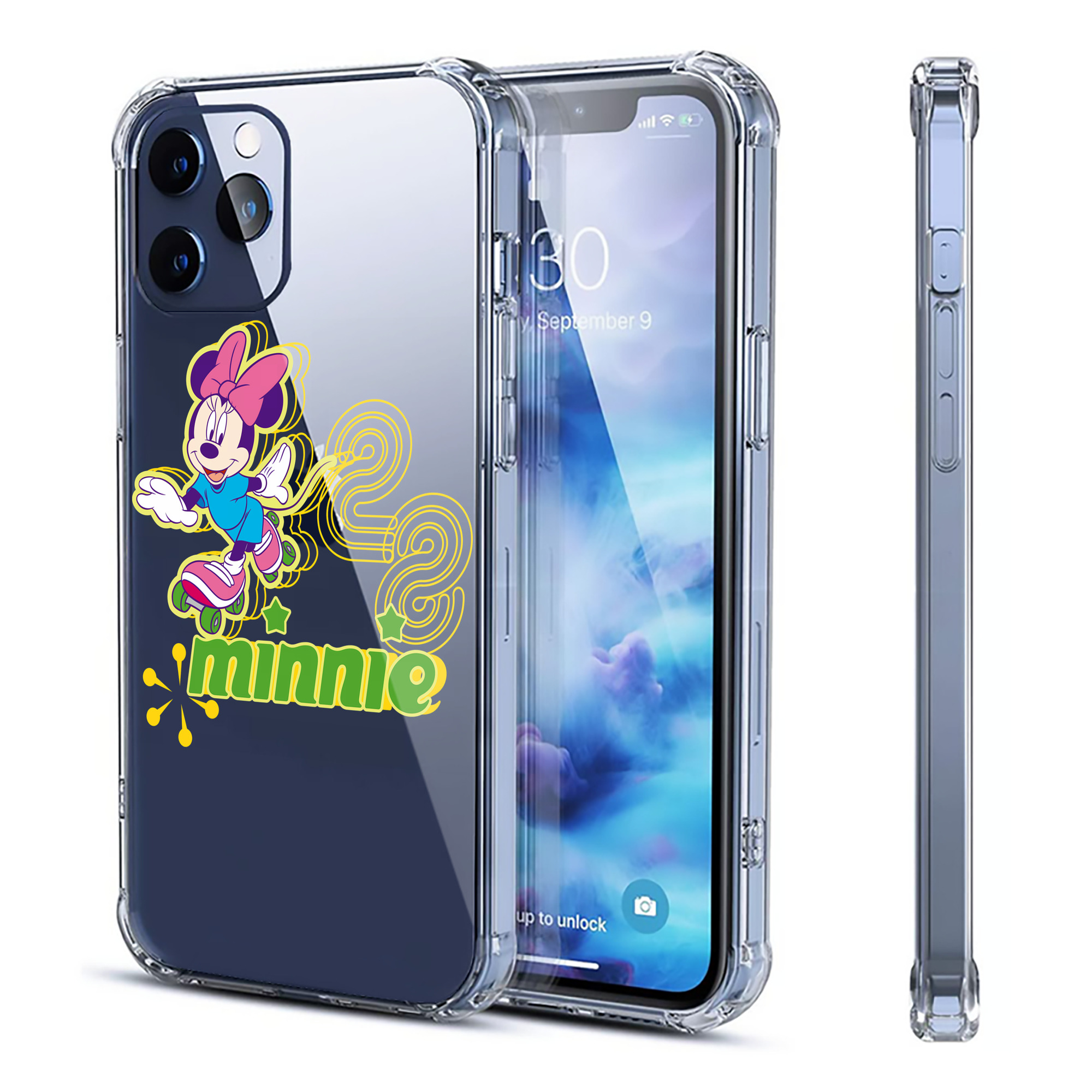 （画像用） ミッキーマウス Mickey Mouse 【iPhone 12シリーズ対応】透明スマホケース（クリアソフトケース）